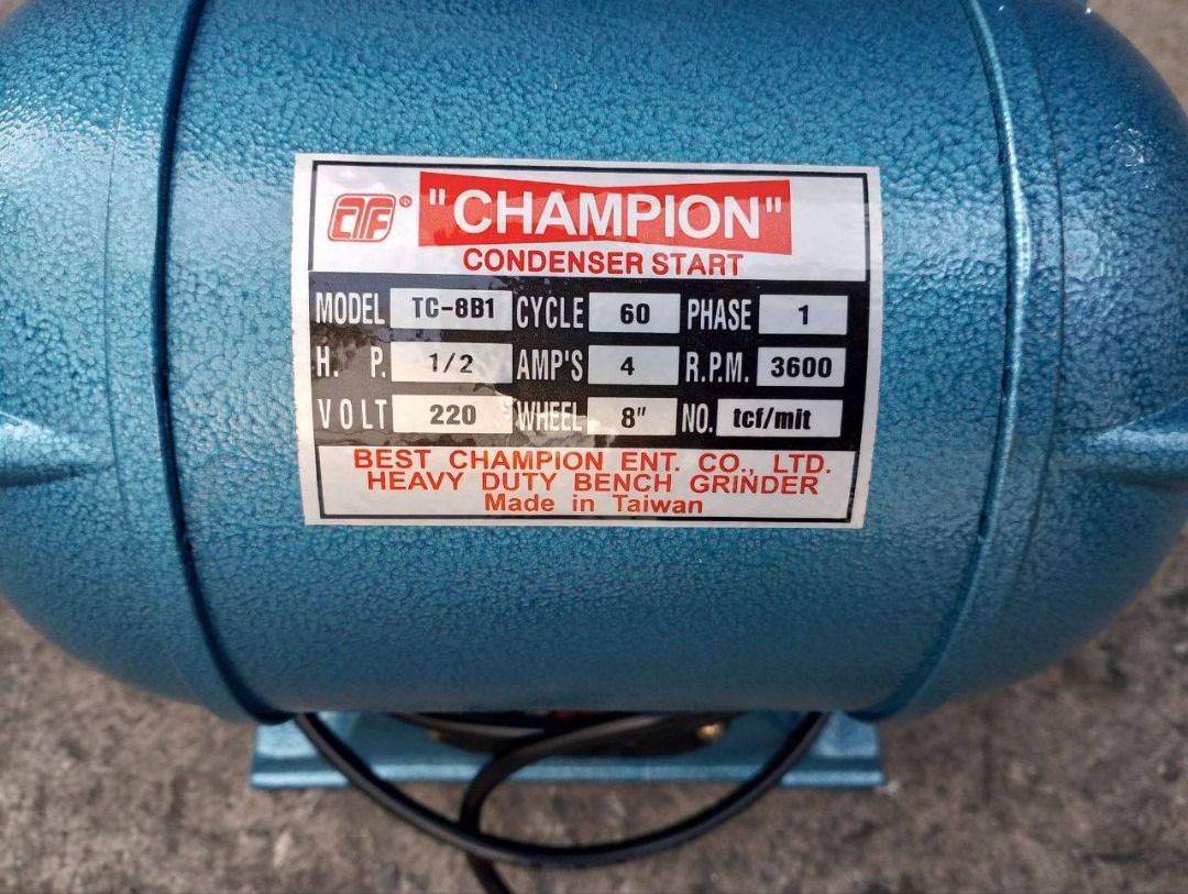 Buffing Machine Specs: 1/2 HP 1phase Model: TC-8B1, Everything Else ...