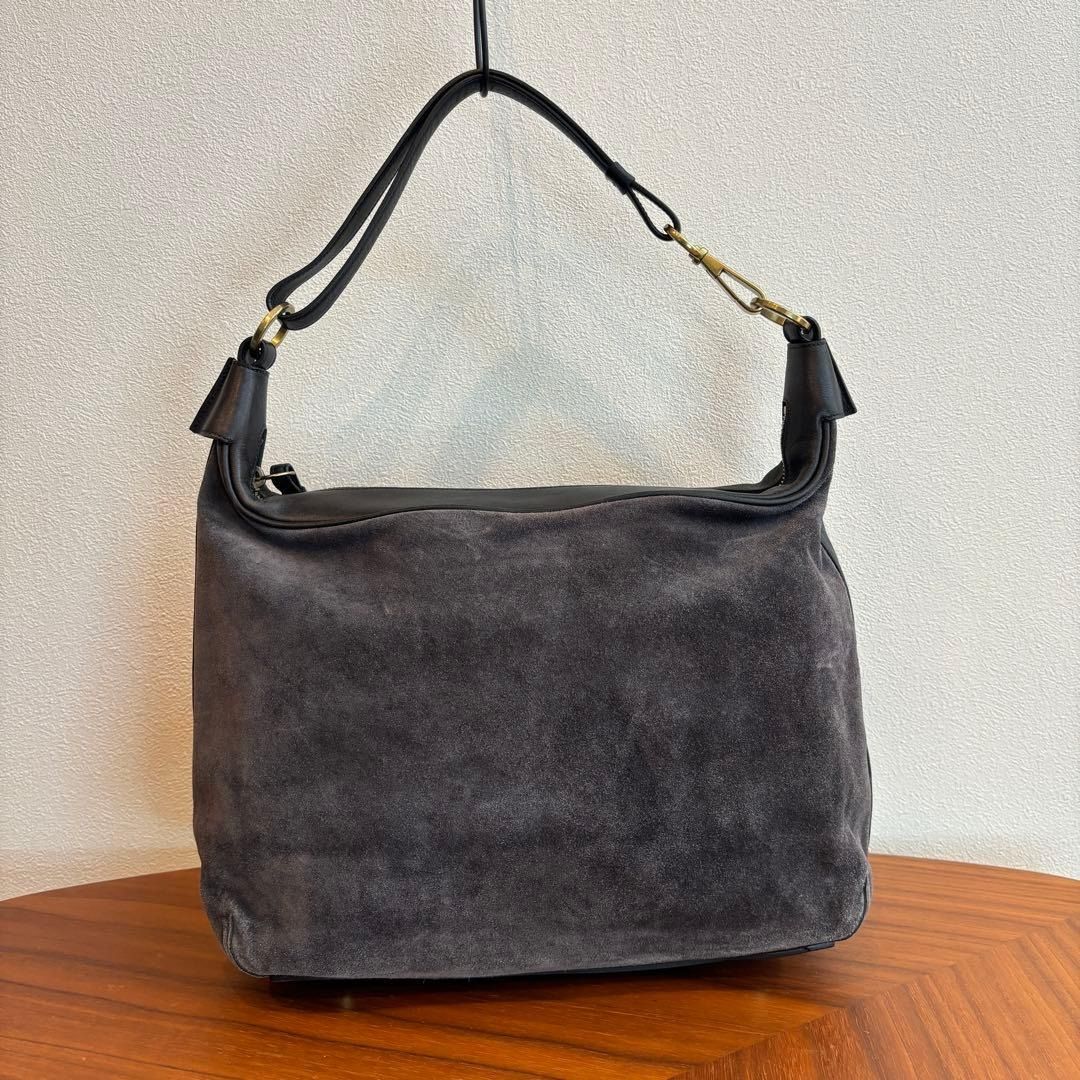 COACH Authentic Suede Shoulder Bag Black AB Condition A2309 