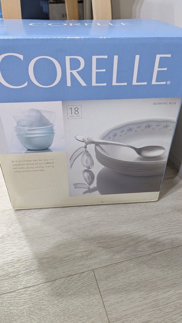 Corelle Morning Blue 18-Piece Dinnerware Set449554497678888960