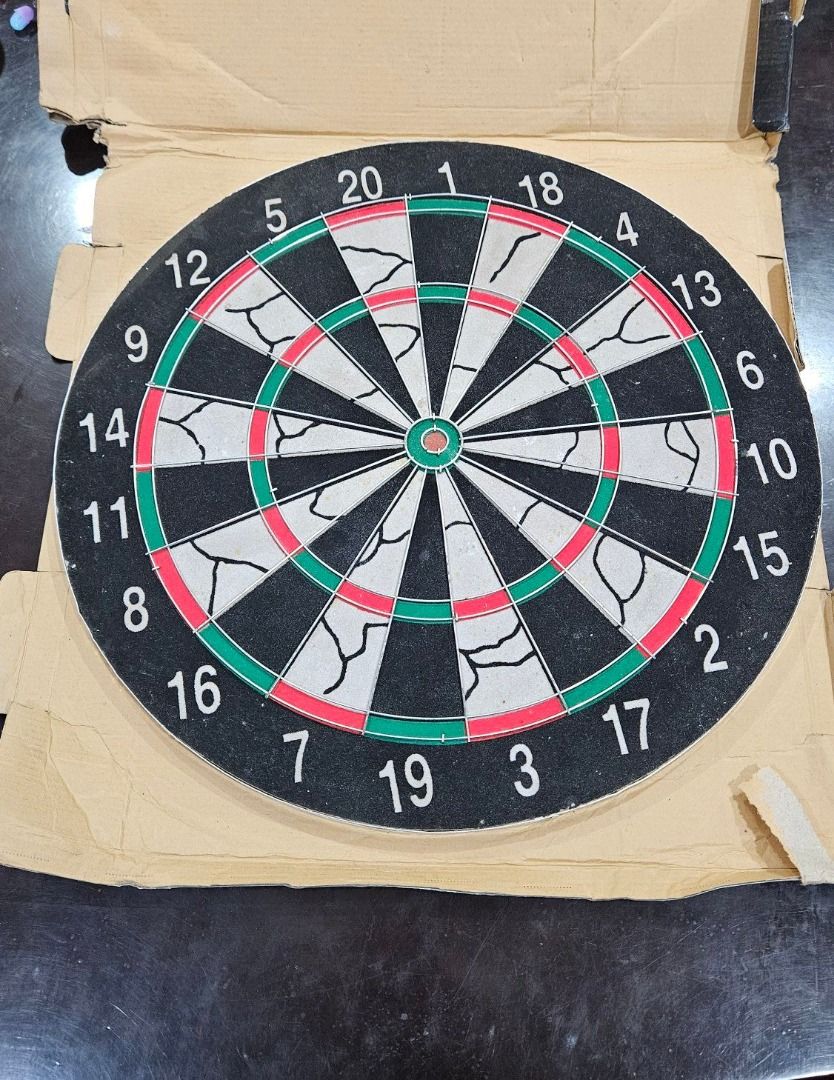 CORK DARTS BOARD WITH BOX (Category: Board Games & Puzzles) located in Sablan. Submitted by gongonshelley12 (Listing ID 1436963716, Image 2). Description: 900 ONLY...GCASH NOW!!! SALE!!! CORK DARTS BOARD WITH BOX JAPAN SURPLUS GANDA PA NITO HEAVY DUTY MUKHANG HINDI PA NAGAMIT WALA PANG MGA TUSOK SA BOARD, NEED LANG LINISAN MAY MGA PARTS NA MAY DUMI MAGANDA ITO PAGPRAKTISAN MG MgA KIDS NIYO, BILHAN NA LANG NG DARTS SA $HAPI.