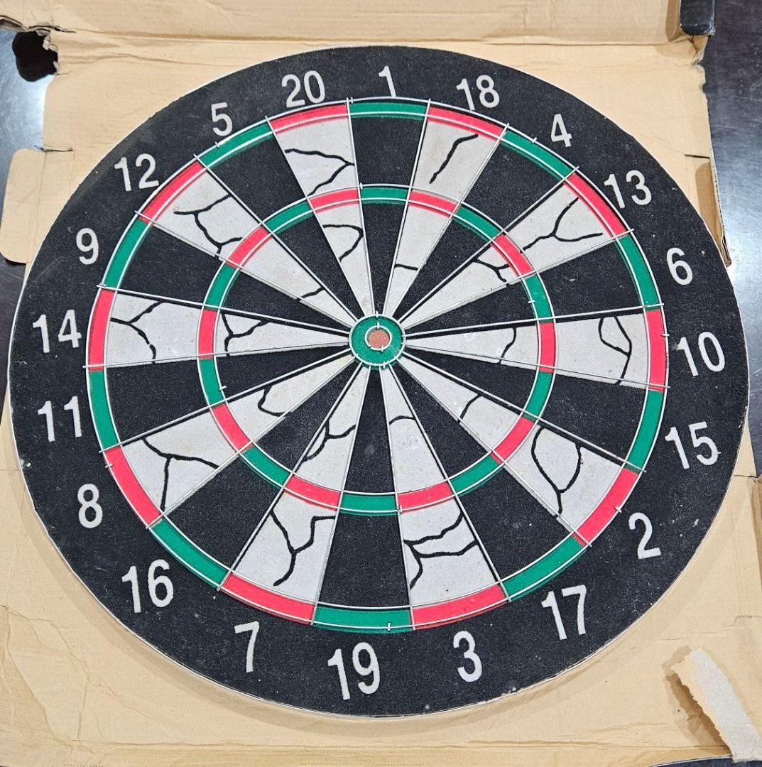 CORK DARTS BOARD WITH BOX (Category: Board Games & Puzzles) located in Sablan. Submitted by gongonshelley12 (Listing ID 1436963716, Image 3). Description: 900 ONLY...GCASH NOW!!! SALE!!! CORK DARTS BOARD WITH BOX JAPAN SURPLUS GANDA PA NITO HEAVY DUTY MUKHANG HINDI PA NAGAMIT WALA PANG MGA TUSOK SA BOARD, NEED LANG LINISAN MAY MGA PARTS NA MAY DUMI MAGANDA ITO PAGPRAKTISAN MG MgA KIDS NIYO, BILHAN NA LANG NG DARTS SA $HAPI.
