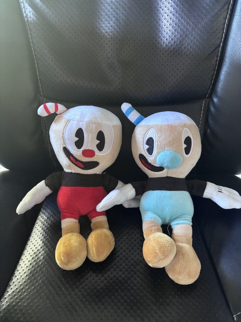 Cuphead and mugman plushies (Category: Plushies & Soft Toys) located in Paranaque City. Submitted by luxemomma (Listing ID 1437015763, Image 2). Description: In good condition Loc: Paranaque MOP: GCASH/BPI.