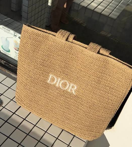 Dior Raffia Tote Bag LARGE size Authentic GWP VIP (Category: Luxury Bags & Wallets) located in Tagaytay City. Submitted by rflrfl (Listing ID 1429598746, Image 2). Description: 💯Authentic GWP VIP item ✅Summer-ready ✅Spacious ✅43x35x10 ✅3 stocka On-hand and Ready to Ship.