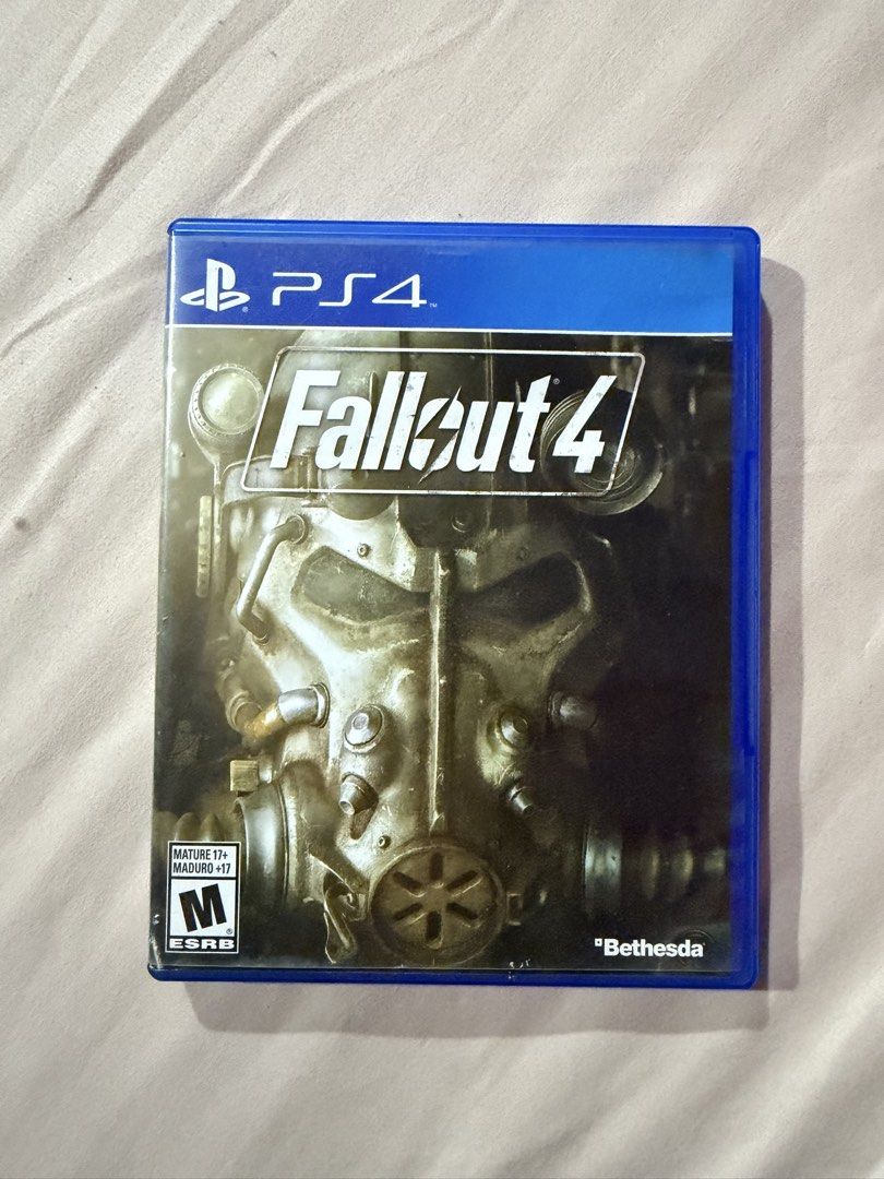Fallout 4 - PS4 (Category: PlayStation) located in Taytay. Submitted by stph_declutters (Listing ID 1437003737, Image 1). Description: - Fallout 4 for PlayStation 4 - Set in a post-apocalyptic world - Published by Bethesda - Rated M (Mature 17+) - Features a blue game case - Cover art includes a power armor helmet MOP: 🧾Gcash / Maya / Maribank / Bank Transfer MOD: 🚚LalaMove / Ggx / Grab 📍Taytay, Rizal .