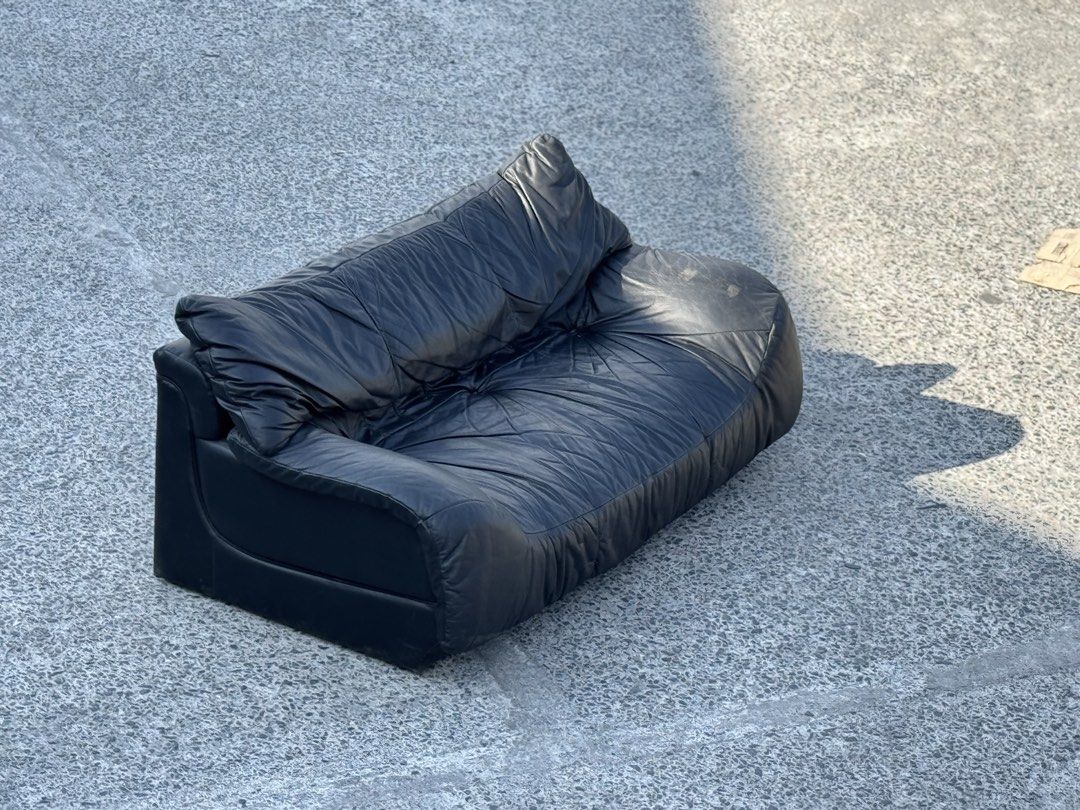Genuine Leather Low 2.5 Seater Sofa (Category: Sofas) located in Bulacan. Submitted by rock_off.thriftshop.ph (Listing ID 1436880769, Image 3). Description: .