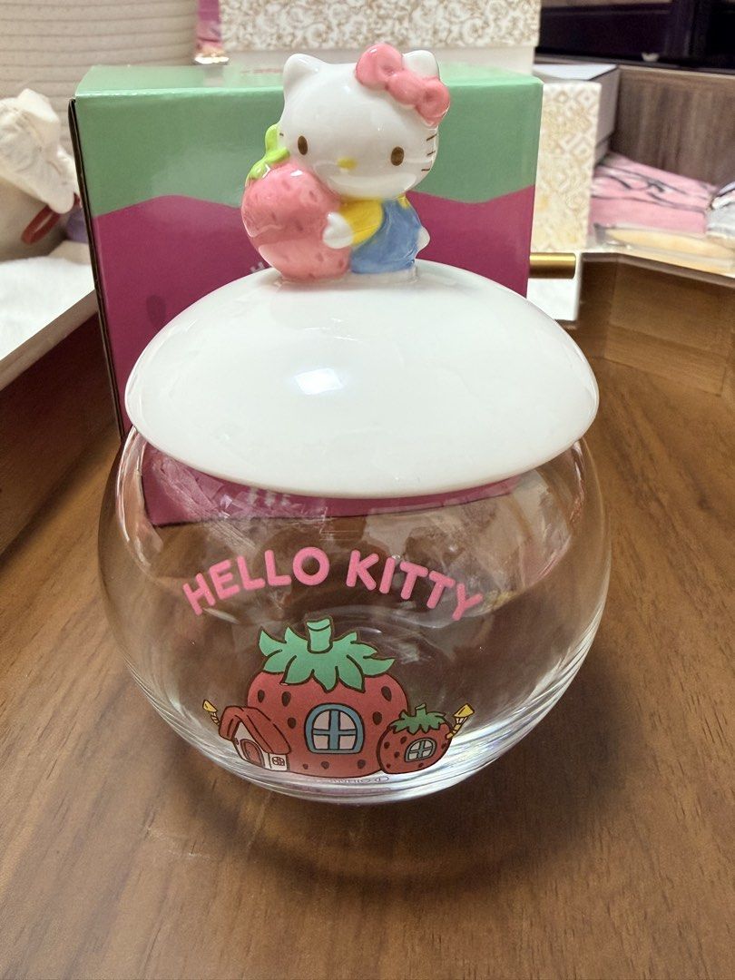 Hello Kitty Pink Strawberry Candy  Jar - Japan Authentic449978966957762564