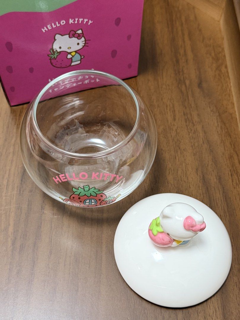Hello Kitty Pink Strawberry Candy  Jar - Japan Authentic449978966957762563