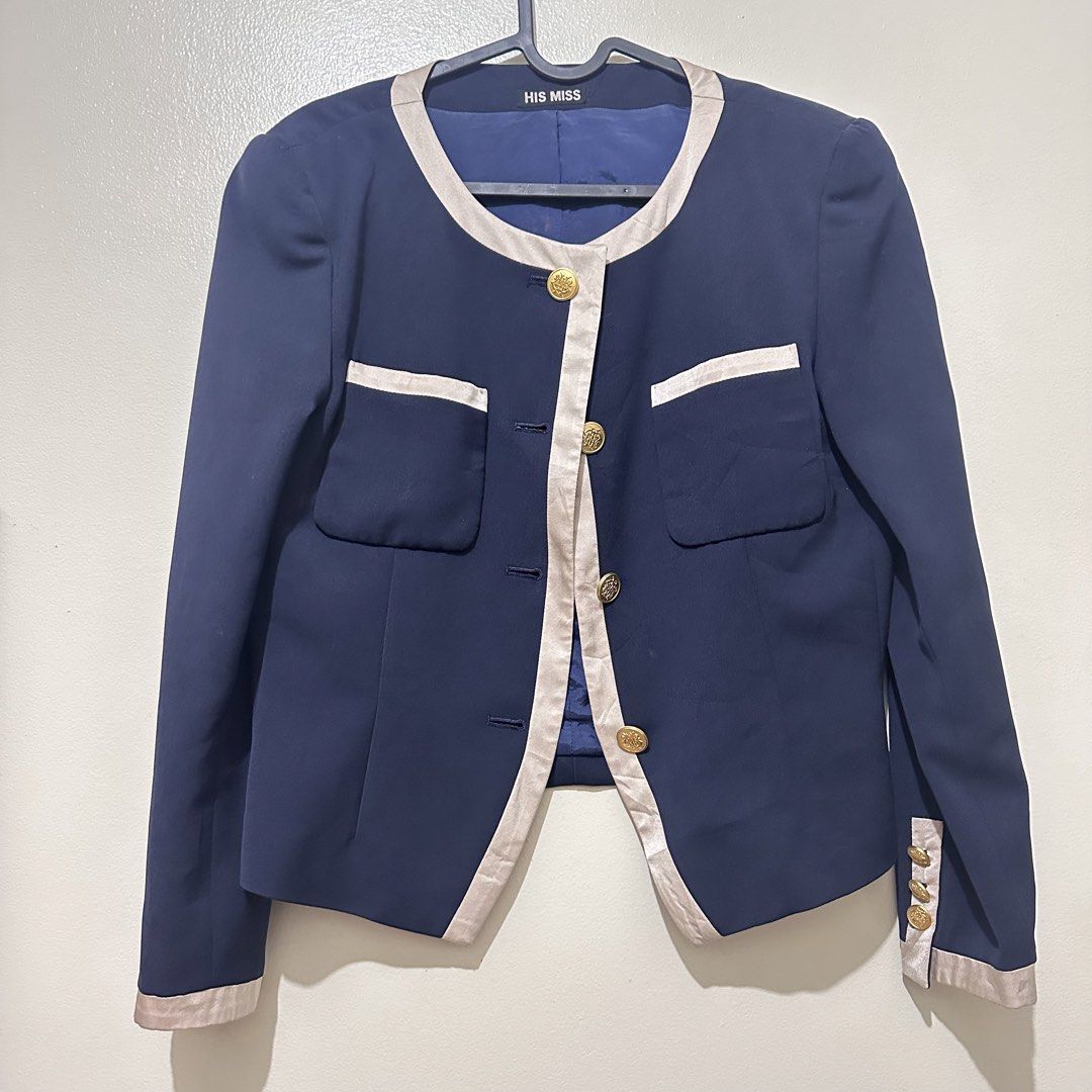 His Miss Navy Blazer (Category: Coats, Jackets and Outerwear) located in Manila. Submitted by preamorph (Listing ID 1436936618, Image 1). Description: .