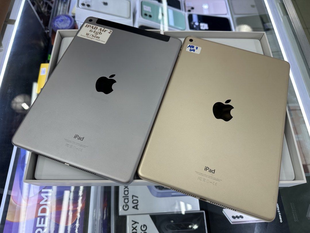 IPAD AIR 2 64GB WITH SIM (Category: iPad) located in Manila. Submitted by alinortaut09995 (Listing ID 1436881792, Image 1). Description: 📌 FOR SALE: iPad Air 2 64GB WIFI + SIM OPENLINE 📌 ✅ 64GB Storage ✅ Openline with SIM Slot ✅ Complete with Box & Charger ✅ Smooth and ready to use ✅ No hidden issue 🎁 Free Rotating Case 💰 Selling Price: ₱5,400 🔄 Open for swap sa lower unit + cash depende sa offer 📍 Visit our physical store at Greenhills Mal