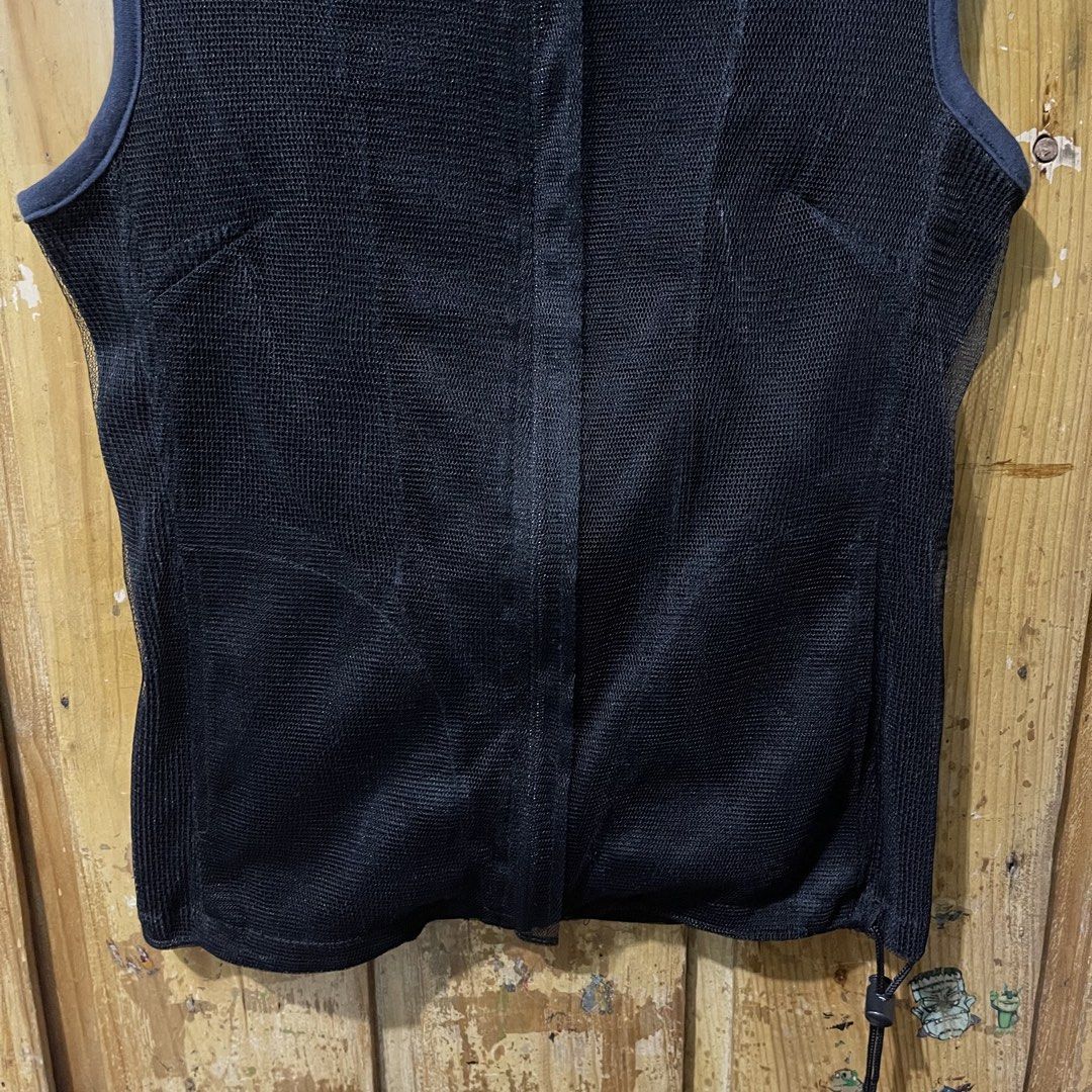I.S.O Mesh Pleated Zip Vest for Her (Category: Vests) located in Baguio. Submitted by goodfinds2600v2 (Listing ID 1436834074, Image 3). Description: Size on tag: S fits S-M Dimensions: L-23 W-16.5 Description: womens Condition: Excellent Issue/s: — #vestforwomen #pleated #mesh #vest.