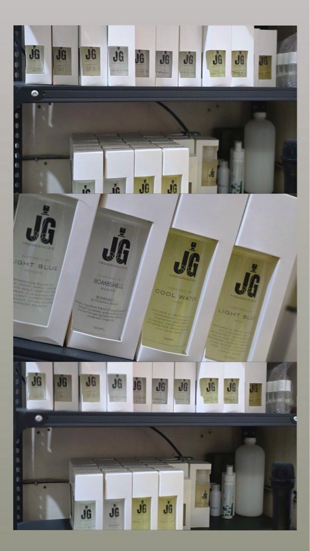 JG Fragrances (Category: Fragrance & Deodorants) located in Mandaluyong City. Submitted by dclutter.corner (Listing ID 1436874248, Image 1). Description: Long lasting perfume inspired scent. Promise di ka magsisisi dito! For personal or for souveniers/giveaways. Available scents below in 50ml or 100ml. For Men (Available in 50ml and 100ml) Aquamarine Extreme DnG Light Blue Cool Wate Clinique happy For Women (Available in 50ml and 100ml) Eclat Cli