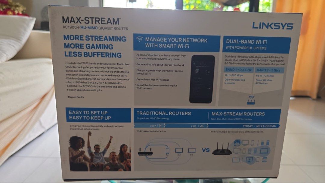 Linksys Max-Stream AC1900+ Gigabit Router449377564204083202