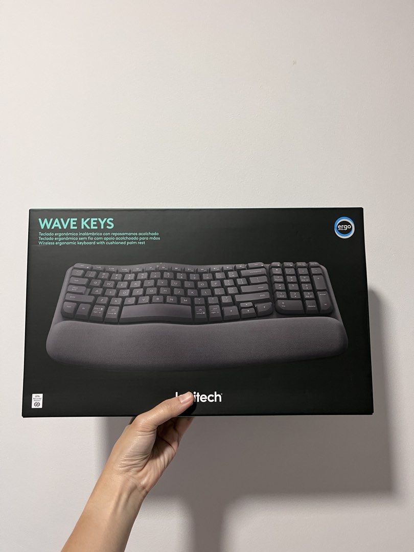 Logitech Wave Keys Wireless Ergonomic Keyboard449703082428344320