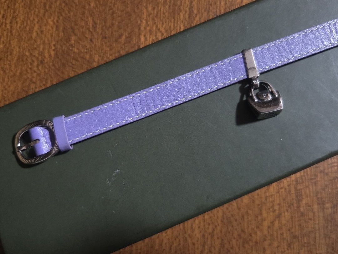 LONGCHAMP LE PLIAGE LEATHER BRACELET, PURPLE (Category: Bracelets) located in Quezon City. Submitted by carsenmktg (Listing ID 1437010787, Image 3). Description: LONGCHAMP LE PLIAGE LEATHER BRACELET, PURPLE guaranteed authentic. lightly used in very good condition.Has some minor scratches on the hardware. bought in italy for about Php11,000. Description: Original Longchamp Le Pliage Héritage bracelet made of genuine leather. The model has a thin 