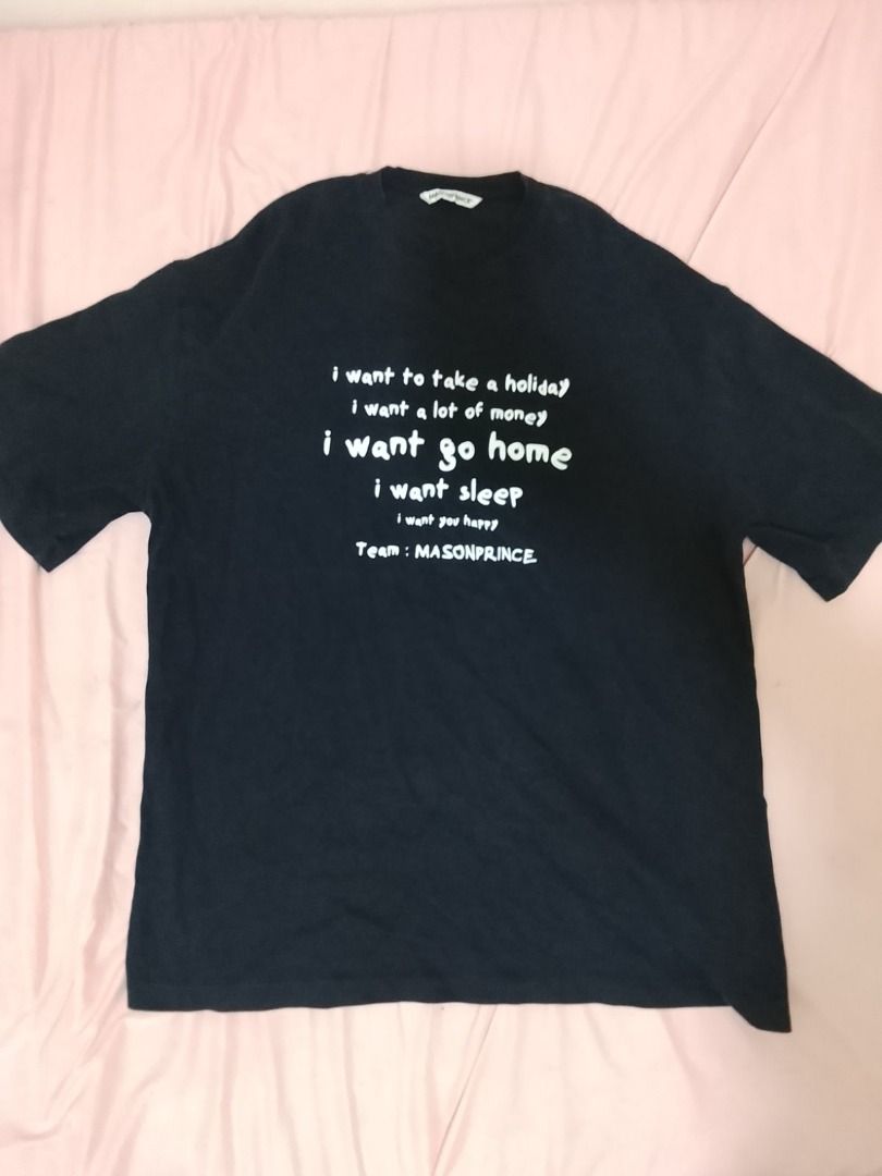 Mason Prince Oversized Shirt (Category: Tshirts & Polo Shirts ) located in Pasig City. Submitted by thriftshop.pinas (Listing ID 1436929662, Image 1). Description: Mason Prince Oversized Shirt -Size: 4 on tag (2XL to 3XL) best fit -Dimes: 24 x 31 -Condition: Good condition -Complete tags -Issue: Super minimal hairlines for the design Can do lalamove or J&T shipping For fast transaction you can send me a message here: 09919774248.