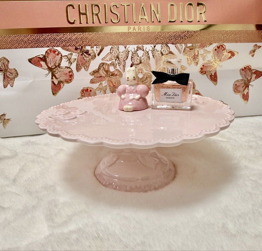 Marron cream Pink Ceramic Cake Stand - Japan Authentic449981662291578880
