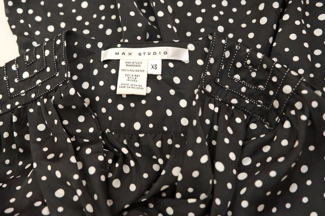 MAX STUDIO Satin Polkadot Dress (Category: Dresses) located in Naga. Submitted by ars.amandi (Listing ID 1436860872, Image 1). Description: Price is negotiable. Perfect for a classy look! Vibes like Sundays in Salcedo and Olivia Dean Fits imo. It’s really pretty irl, photos don’t give it justice. You can dm so I can provide more photos..