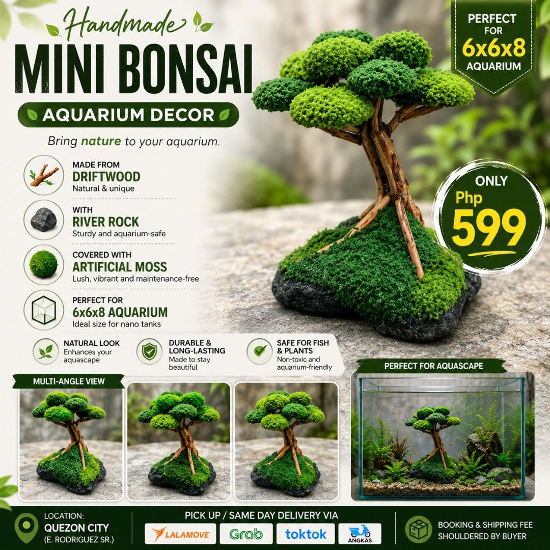 Mini Bonsai artificial Tree (Category: Homes & Other Pet Accessories) located in Quezon City. Submitted by gielyn2 (Listing ID 1436839282, Image 1). Description: .