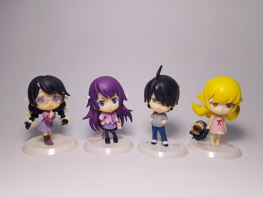 Monogatari (SET) - Araragi - Banpresto Chibi Kyun Chara Figure (Category: Figurines & Statues) located in Taytay. Submitted by plus_ultra_toycollections (Listing ID 1436982638, Image 2). Description: SOLD AS SET ONLY (720) Includes 4 Figures Banpresto Chibi Kyun Chara Size: 65mm Good Condition Authentic from 🇯🇵 LOC: Taytay, Rizal SHIPPING: JNT/LBC MEETUP: Taytay Kalayaan Park / SM East Ortigas (By Sched).
