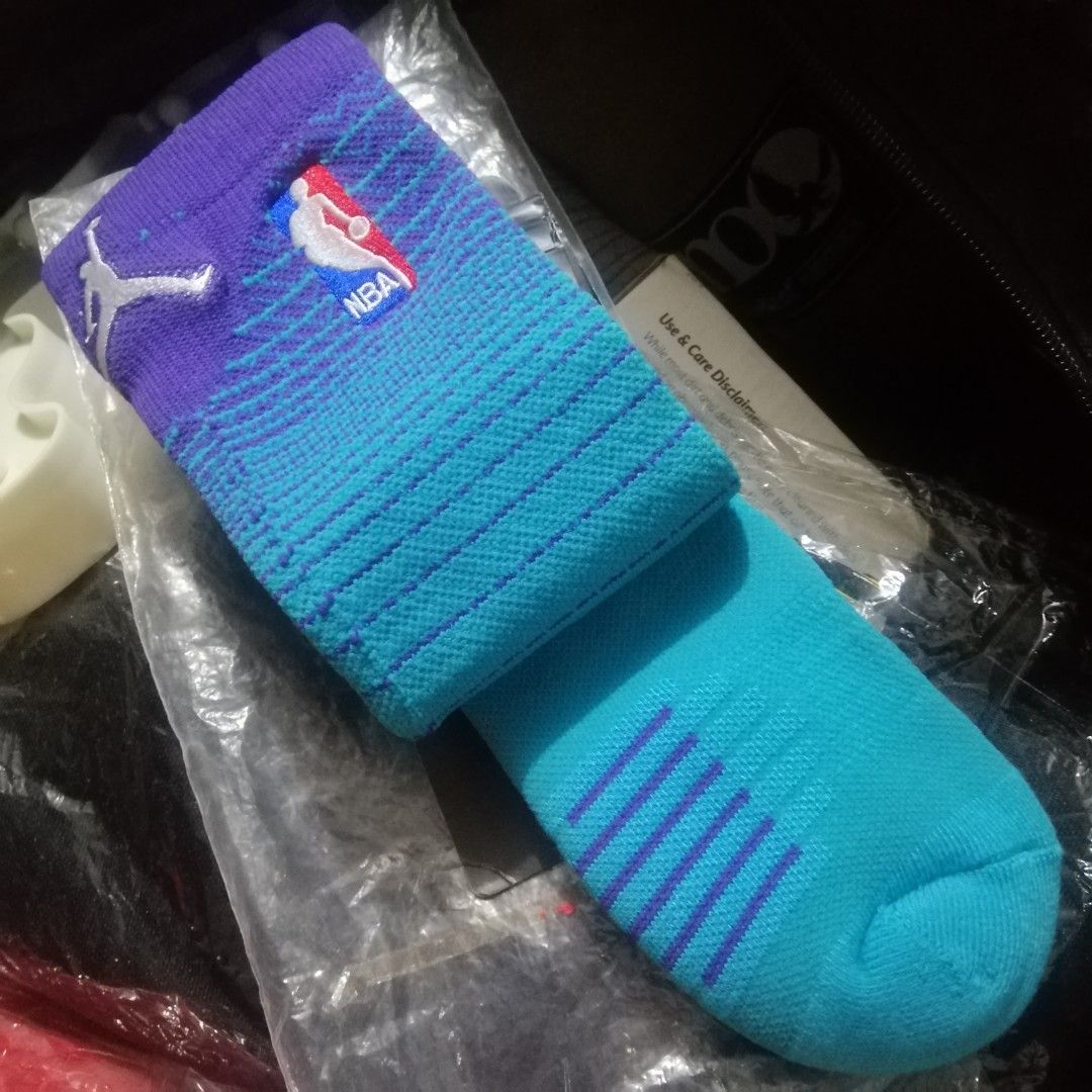 Nike Jordan NBA Elite Quick Flight Crew Socks L (Category: Socks) located in Paranaque City. Submitted by zac.sei (Listing ID 1436998782, Image 2). Description: - Nike Jordan Elite Quick Flight Crew socks - Features NBA logo - Stylish gradient design (blue/purple) - Size: L - Brand new with original tag - Designed for basketball - Secure, comfortable fit - Retail price: $22.00.