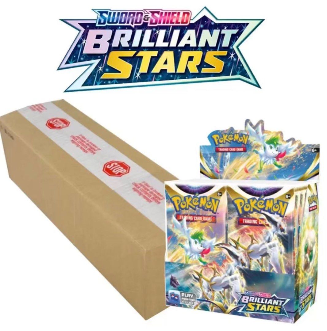 brilliant stars booster box sealed Pokemon Brilliant Stars Booster Box (36 Packs)(Sealed Case of 6 Boxes) –  JET Cards main image 1