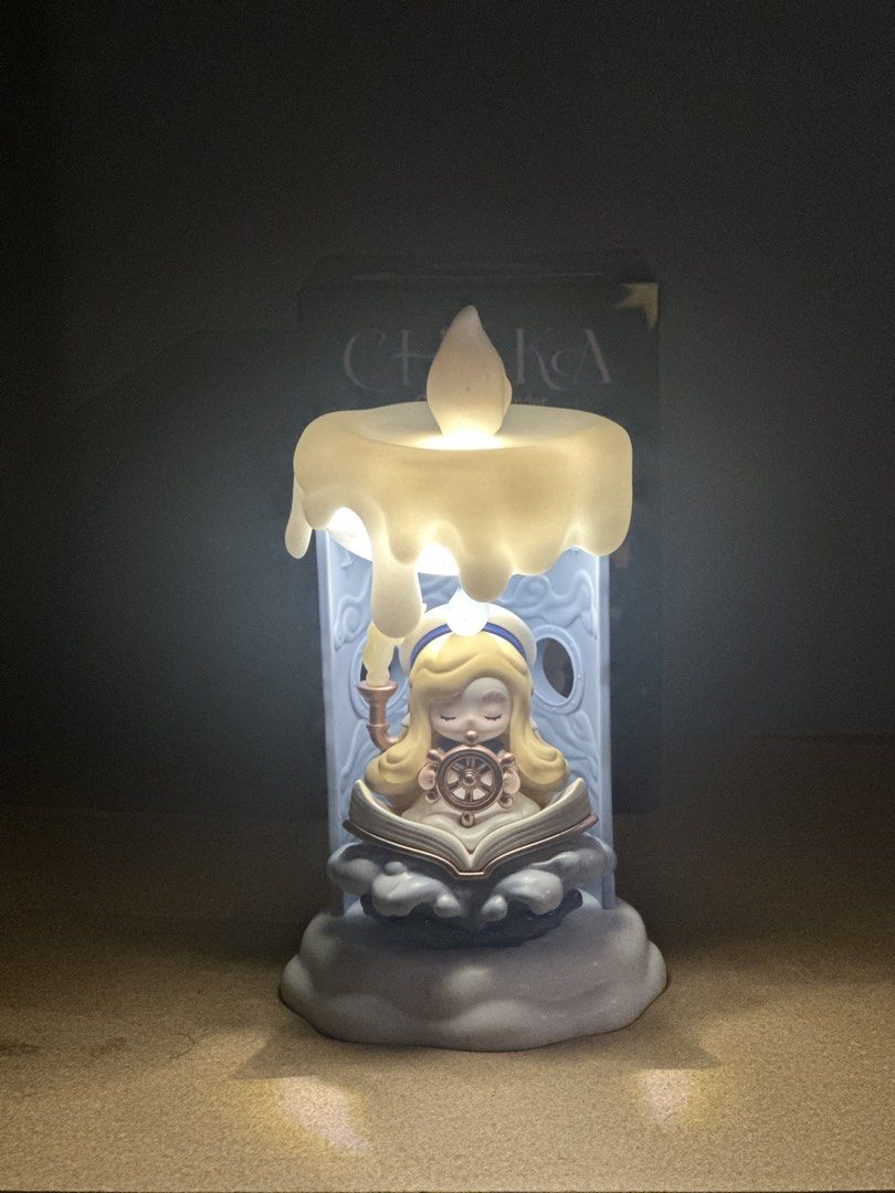 Popmart CHAKA Candelit Wander Voyage Through Pages Light-Up Figurine (Category: Toys & Games) located in Quezon City. Submitted by shopalmostfriday (Listing ID 1436904210, Image 1). Description: - CHAKA figurine - From the "Voyage Through Pages" collection - Features a girl inside a candle design - Light-up function - Cloud-shaped base - Brand new in original packaging - RFS: Downsizing.