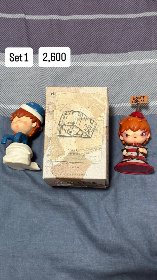 POPMART Hirono: Quitting SALE (Category: Designer & Blind Box Toys) located in Manila. Submitted by joeldpjr (Listing ID 1436991925, Image 1). Description: ALL HIRONOS DO NOT HAVE A BOX, FOIL, OR CARD! Only “Caught You” in SET 1 has complete inclusions. - Negotiable -(FREEBIE) Free “Back Off” (sealed and complete inclusions) for the first buyer to get two or more sets loc: taft ave mop: PAYO gcash or maribank mod: SDD (lalamove, grab, etc) or mee
