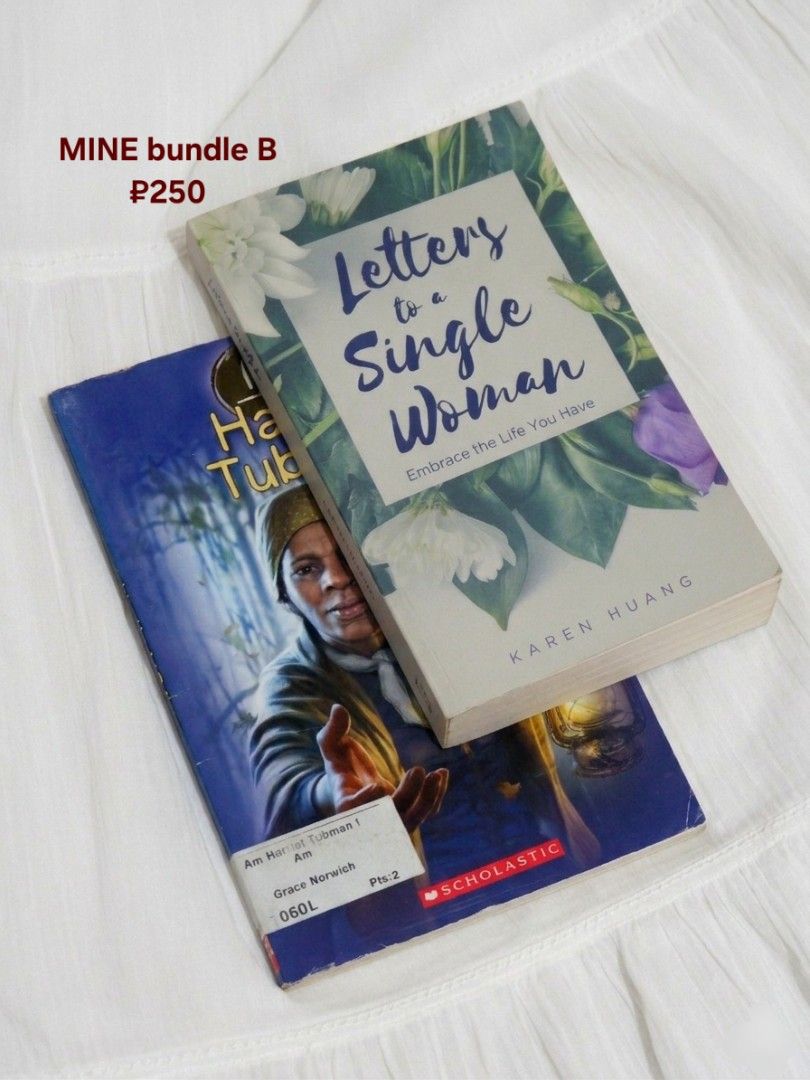 Pre-loved books - bundles/individ purchase (Category: Storybooks) located in Manila. Submitted by strwbrryluv.shop (Listing ID 1436930832, Image 3). Description: Bundles - Bundle A = ₱500 ◦ Inkheart ◦ Tunnels ◦ Guardians of Ga'Hoole: The First Collier - Bundle B - ₱400 ◦ Letters to a Single Woman ◦ I Am Harriet Tubman - Bundle C - ₱250 ◦ Killer Species: Ultimate Attack ◦ The Adventures of Arnie the Doughnut: Invasion of the Ufonuts INDIVIDUAL PUR