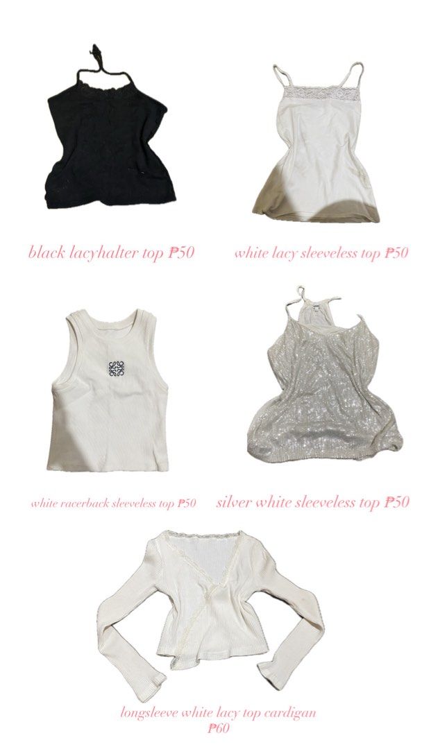 Preloved Tops (Category: Sleeveless) located in Manila. Submitted by eritotmar (Listing ID 1436880844, Image 1). Description: Black lacy halter top. Features a halter neck design. Perfect for a casual or dressy look. A versatile piece for your wardrobe..