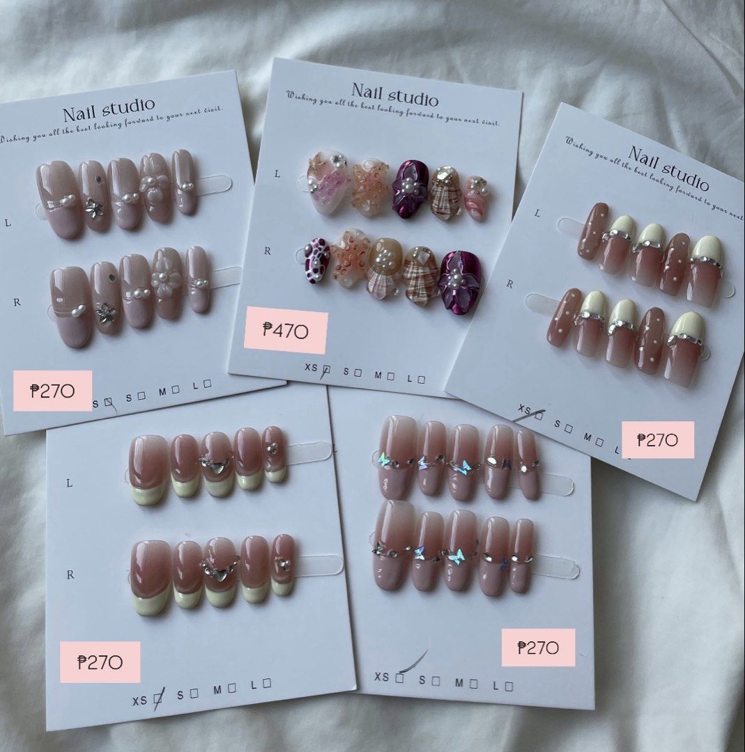 Press On Nails (ready to deliver) (Category: Hands & Nails) located in Manila. Submitted by everafters (Listing ID 1436906486, Image 1). Description: 🔖Press On Nails 🔖Taft location 🔖can ship asap 🔖j&t, lalamove, grab .