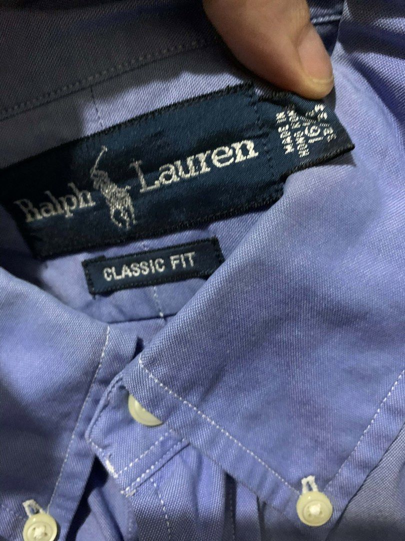 Ralph Lauren Classic Fit Button-Down Shirt (Category: Tshirts & Polo Shirts ) located in Angeles City. Submitted by icqnic (Listing ID 1436903660, Image 2). Description: - Ralph Lauren button-down shirt - Light blue - Classic fit - Features the iconic polo player logo - Button-down collar and long sleeves - Size: 16-32 payment first via g plus sf sale firm price.