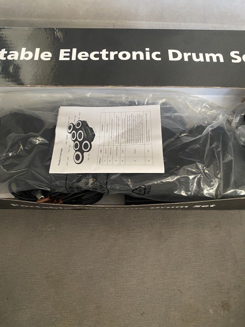 Rixton Portable Electronic Drum Set (Category: Musical Instruments) located in Los Banos. Submitted by mweiry (Listing ID 1436868352, Image 2). Description: Rixton Portable Electronic Drum Set Inclusions: - drumsticks - user manual - foot pedal - usb cable will send a video of it working thru ig/fb Dm me for questions. 𝗍𝖾𝗋𝗆𝗌 & 𝖽𝖾𝗅𝗂𝗏𝖾𝗋𝗒: 𝙋𝙖𝙮𝙢𝙚𝙣𝙩 𝙛𝙞𝙧𝙨𝙩 𝙗𝙖𝙨𝙞𝙨 𝙤𝙣𝙡𝙮 📍 Mode of payment: GCash 🚚 Delivery options:Meet u