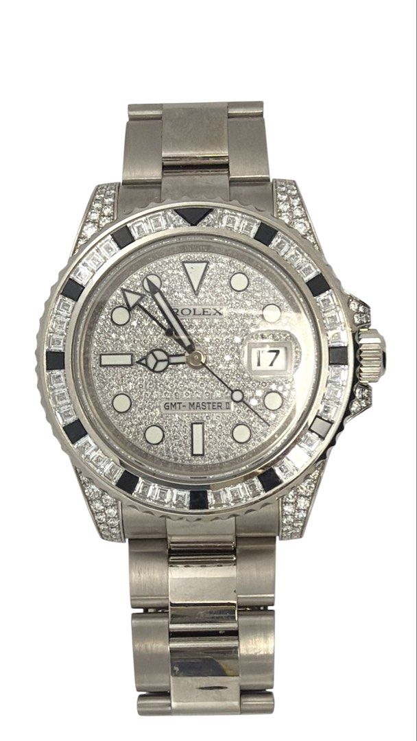 Rolex GMT-Master II White Gold 116759SANR (Category: Watches) located in Singapore. Submitted by sheenwatch (Listing ID 1436946513, Image 1). Description: *Prices may change without prior notice. Please check stock availability* Brand Rolex Model GMT-Master II Reference number 116759SANR Movement Automatic Case material White gold Bracelet material White gold Year of production Unknown Gender Men’s watch/Unisex Case diameter 40 mm Bezel material 
