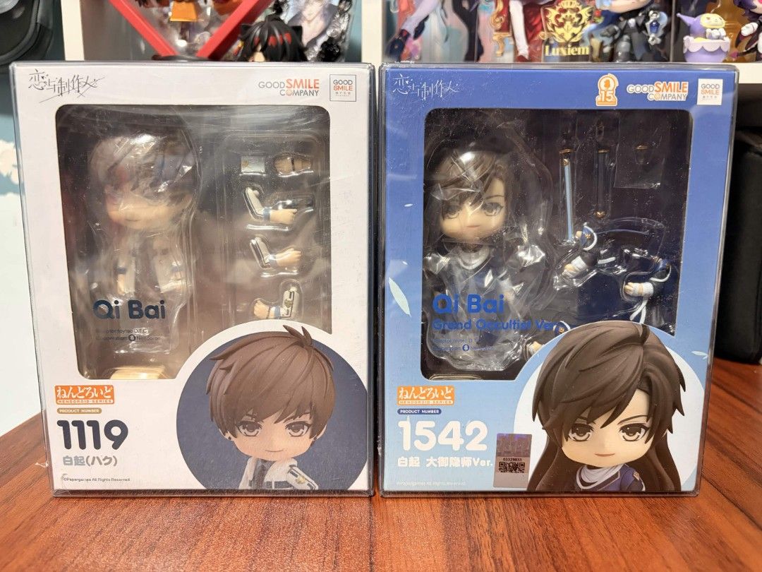 [SALE] BIB NENDOROID 1119 & 1542 Bai Qi (Gavin/Haku/Baek Gi) (Category: Toys & Games) located in Paranaque City. Submitted by jiro.shimura_16 (Listing ID 1436999297, Image 1). Description: ✨️ NENDOROID 1119 & 1542 Bai Qi (Gavin/Haku/Baek Gi) ✨️ Love & Producer / Mr. Love: Queen's Choice ✨️ Condition: BIB, Complete Parts, no issues & no dents ✨️ Nendoroid Box Protrector included ✨️ SELLING PRICE: Php3000 set ✨️ Price can be Negotiable PAYMENT: Gca