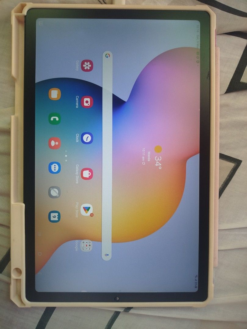 Samsung Tab S6 Lite (Category: Android) located in Dagupan City. Submitted by michichirou (Listing ID 1436843204, Image 3). Description: Product Name: Samsung Tab S6 Lite Model: SM-P615 Storage Capacity: 128 GB Connectivity: Wi-Fi + Cellular (w/ SIM card holder) Condition: Good Battery Capacity: 7040 mAh Accessories: Charger & Stylus not included..
