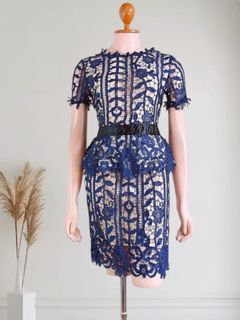 navy blue dress for baby girl Self-Portrait A-Line Dresses for Women for sale main image 0
