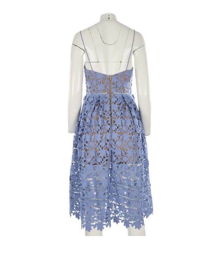 SELF-PORTRAIT Azalea lace pastel blue midi dress, Women's Fashion, Dresses  & Sets, Dresses on Carousell