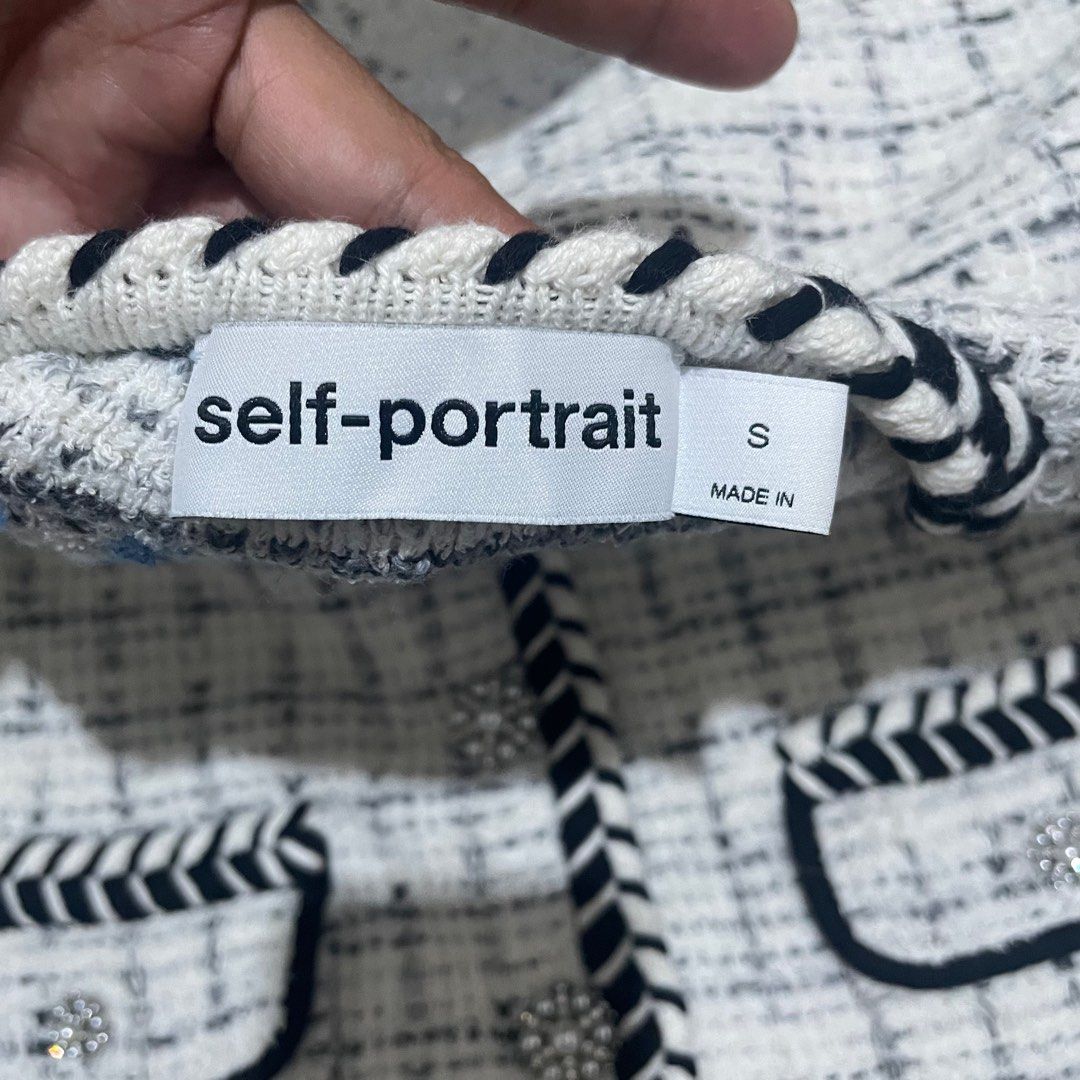 self-portrait yarn knit cardigan (Category: Coats, Jackets and Outerwear) located in Santo Tomas. Submitted by denev17 (Listing ID 1436940732, Image 3). Description: 23L 20W.