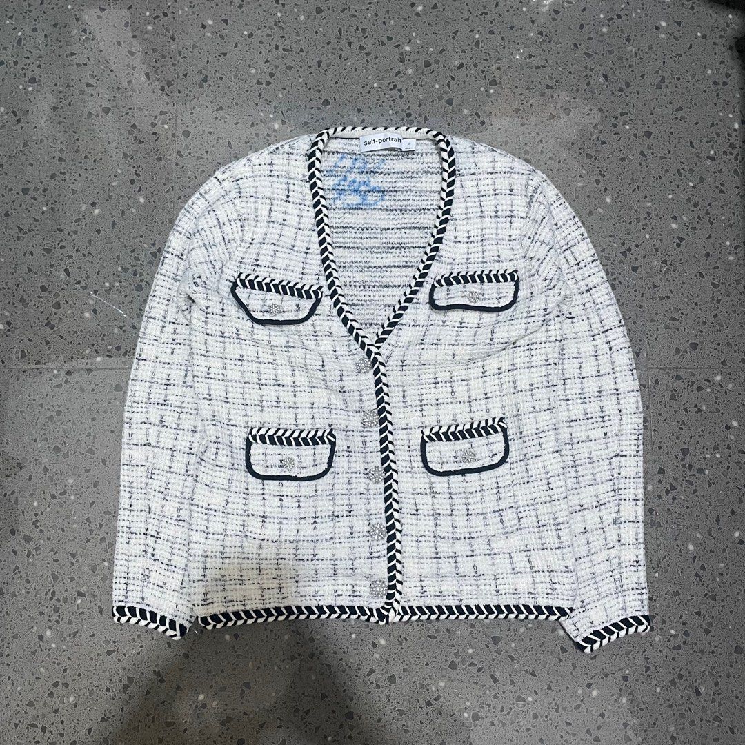 self-portrait yarn knit cardigan (Category: Coats, Jackets and Outerwear) located in Santo Tomas. Submitted by denev17 (Listing ID 1436940732, Image 1). Description: 23L 20W.