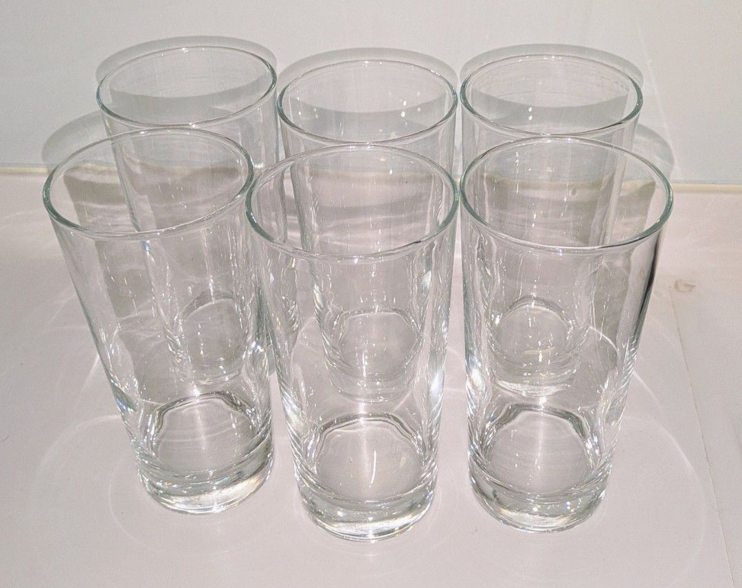 Set of 6 Clear Drinking Glasses449981663329669120