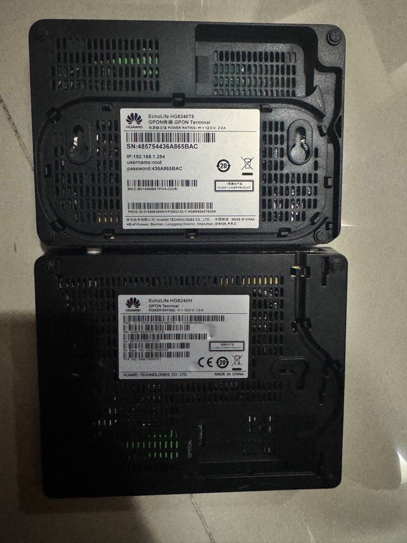 Singtel & Huawei Optical Network Routers449920699047628802