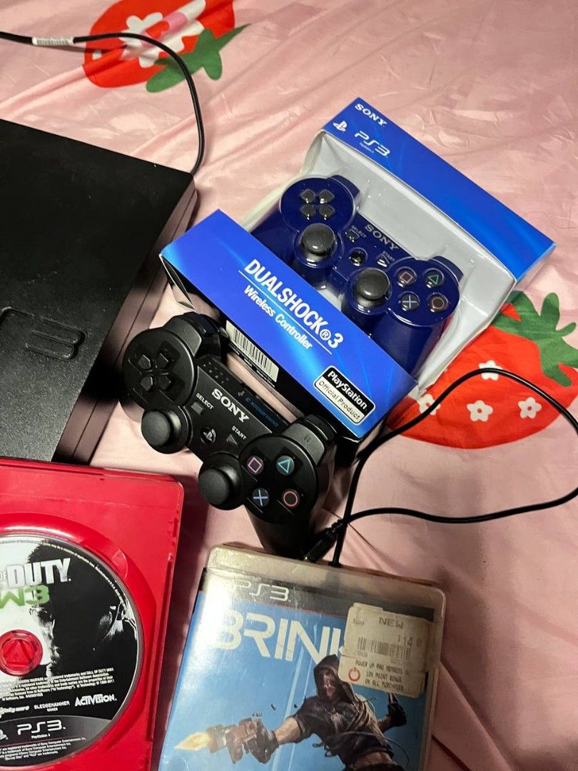 Sony PlayStation 3 Console with Games and Controllers (Category: PlayStation) located in Manila. Submitted by winteo0117 (Listing ID 1436852280, Image 2). Description: PS3 JAILBREAK WITH TONS OF GAMES inclusion: 2 controller(brandnew yung isa) AV powercord 9 cds(all working, mint condi pa) can also play ps1 and ps2!! may mga installed games na (ssx tricky, sengoku basara, metal slug, bully, gta vice city. etc) ps3 games installed (gta v, tekken 6