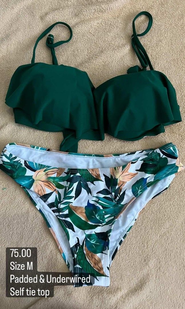 swimsuit bikini sale pt 1 (Category: Bikinis & Swimsuits) located in Santa Rosa. Submitted by rastasells (Listing ID 1436839104, Image 2). Description: Decluttering Sale: Buy 2 pcs 75 php worth of bikini, get it for only 120! 🌸 Most are unused pero matagal na nastock sa bahay since tira pa siya from old business. 🌸 Flaws will be mentioned but there might be some w/c I didn’t notice upon upload so PLEASE MANAGE YOUR EXPECTATIONS. Loc: Sta. Rosa,