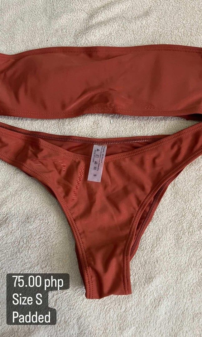 Swimsuit bikini sale pt 2 (Category: Bikinis & Swimsuits) located in Santa Rosa. Submitted by rastasells (Listing ID 1436839292, Image 2). Description: Decluttering Sale: Buy 2 pcs 75 php worth of bikini, get it for only 120! ❌️ 1st & 3rd photo SOLD 🌸 Most are unused pero matagal na nastock sa bahay since tira pa siya from old business. 🌸 Flaws will be mentioned but there might be some w/c I didn’t notice upon upload so PLEASE MANAGE YOUR EXPEC
