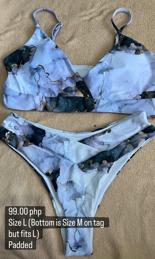 Swimsuit bikini sale pt 3 (Category: Bikinis & Swimsuits) located in Santa Rosa. Submitted by rastasells (Listing ID 1436839467, Image 1). Description: Decluttering Sale: Buy 2 pcs 75 php worth of bikini, get it for only 120! 🌸 Most are unused pero matagal na nastock sa bahay since tira pa siya from old business. 🌸 Flaws will be mentioned but there might be some w/c I didn’t notice upon upload so PLEASE MANAGE YOUR EXPECTATIONS. Loc: Sta. Rosa,