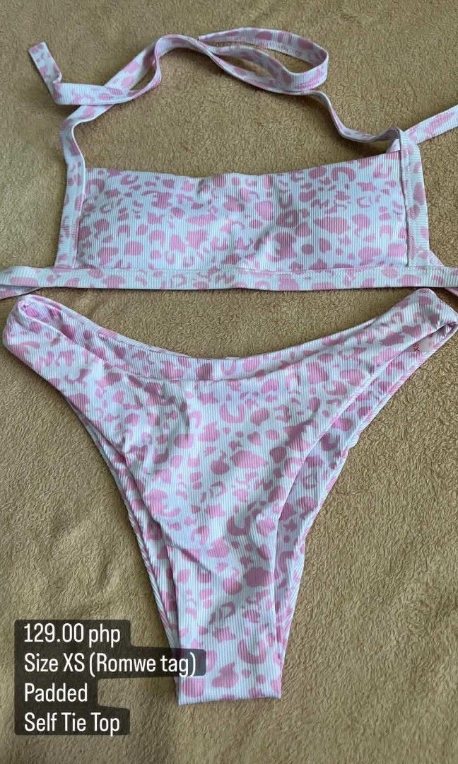 Swimsuit bikini sale pt 4 (Category: Bikinis & Swimsuits) located in Santa Rosa. Submitted by rastasells (Listing ID 1436839641, Image 2). Description: Decluttering Sale: Buy 2 pcs 75 php worth of bikini, get it for only 120! 🌸 Most are unused pero matagal na nastock sa bahay since tira pa siya from old business. 🌸 Flaws will be mentioned but there might be some w/c I didn’t notice upon upload so PLEASE MANAGE YOUR EXPECTATIONS. Loc: Sta. Rosa,