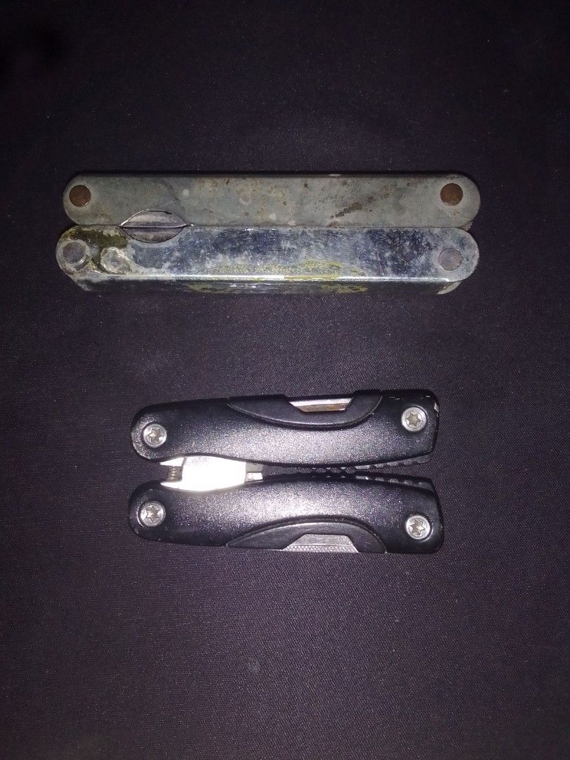 Take All Pair of Multitool Pocket Knives (Category: Knives & Chopping Boards) located in Baguio. Submitted by eskimoprime (Listing ID 1436980379, Image 2). Description: Notes: - Sold as a pair - In good condition; just needs cleaning - Purchased in the U.S. - Feel free to pm for more pics.