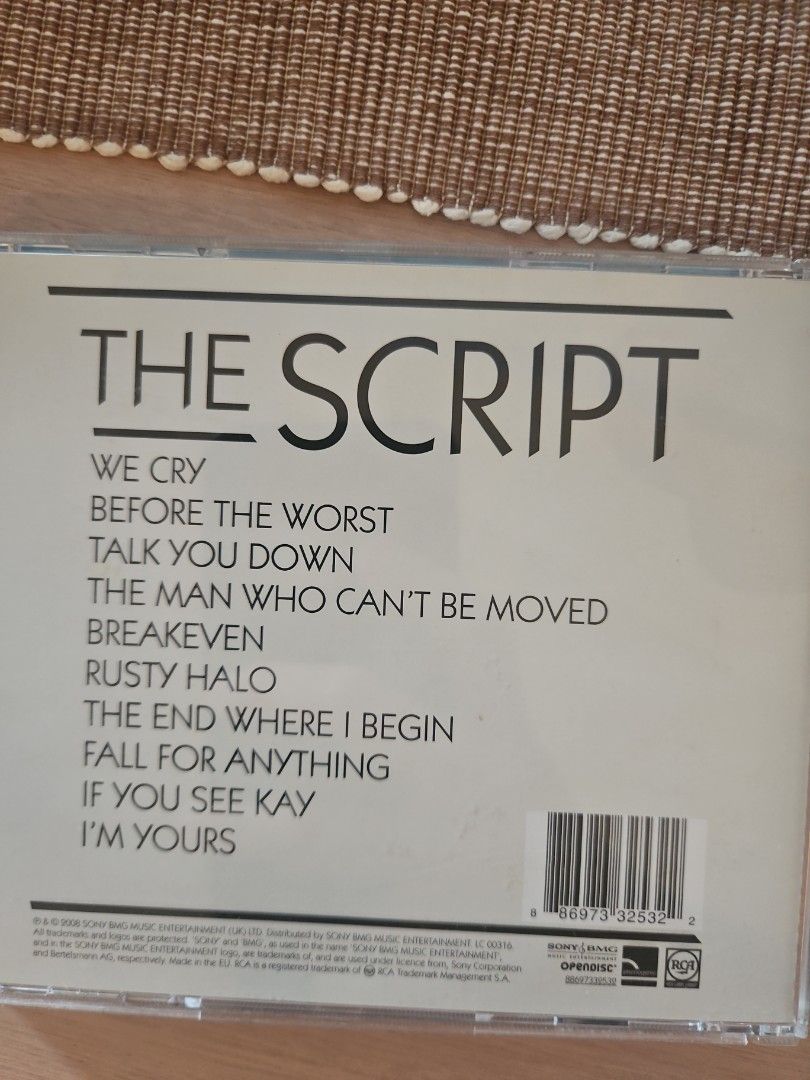 The Script (Category: CDs & DVDs) located in Singapore. Submitted by rainnn04 (Listing ID 1436900507, Image 2). Description: .