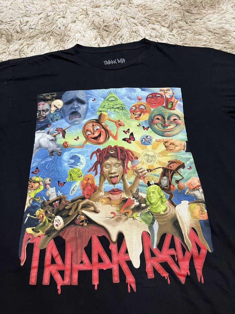 Trippie Redd (Category: Tshirts & Polo Shirts ) located in Pasig City. Submitted by dcfinds (Listing ID 1437000239, Image 2). Description: Trippie Redd Graphic shirt Execellent condition 10/10 Color rate 28.5x23 599💸.