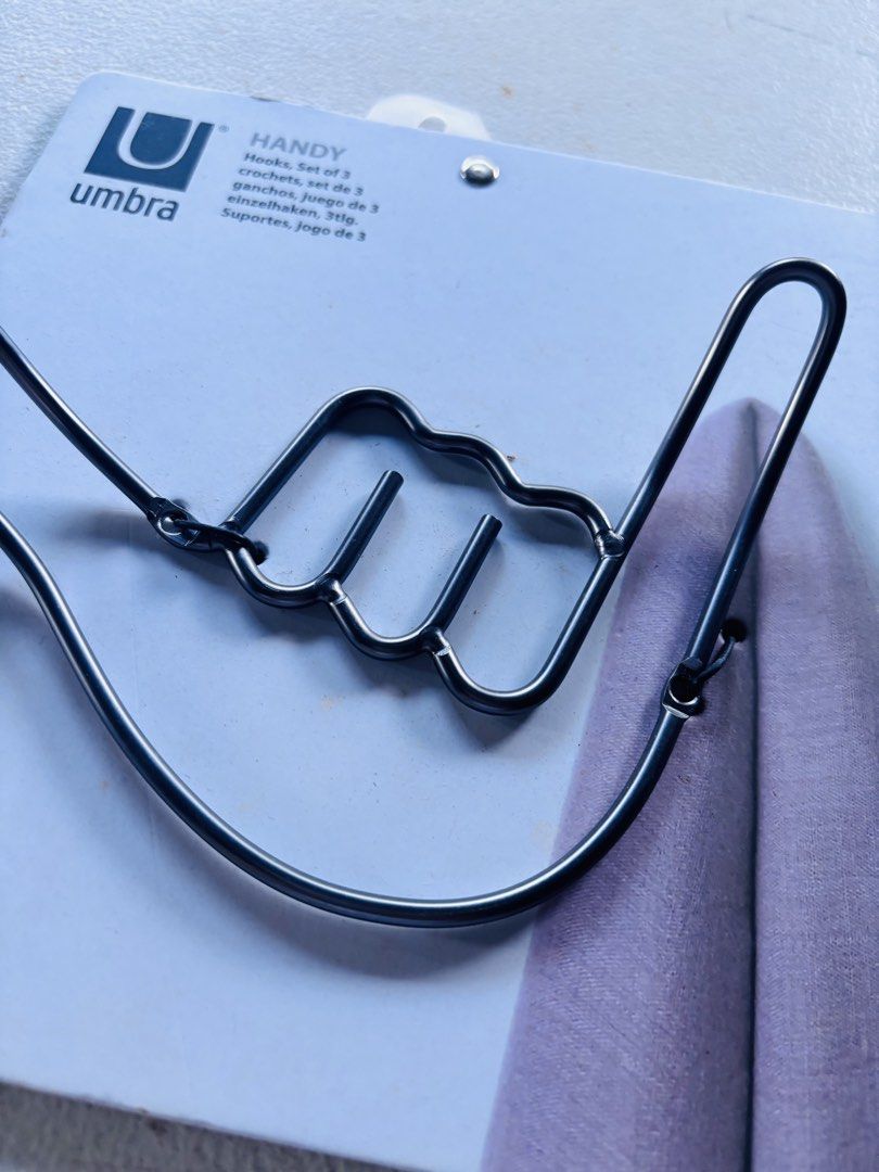 Umbra hooks set of 3 - unused (Category: Other Home Furniture) located in Paranaque City. Submitted by luxemomma (Listing ID 1436925827, Image 3). Description: Unused Loc: Paranaque MOP: Gcash/Bpi.